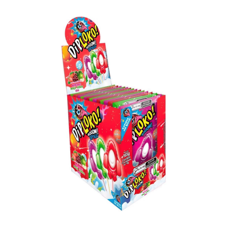 Pirulito DipLoko! Booom! Space Sortidos 11g
