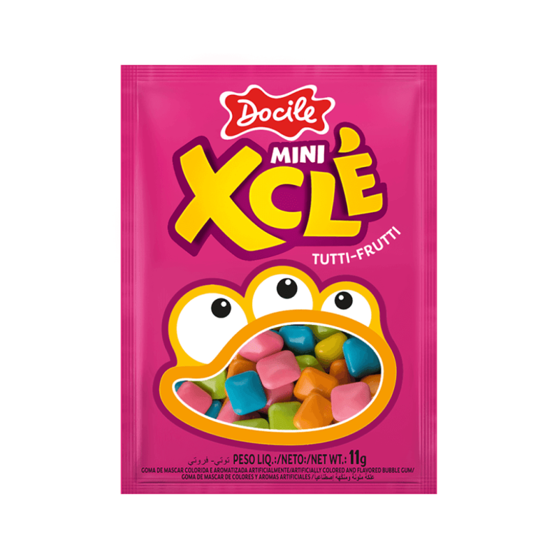 Chiclete Docile Mini Xclé Tutti-Frutti 11g